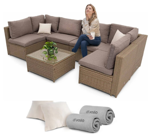 Модульный комплект садовой мебели Di Volio Torino Бежевый-2