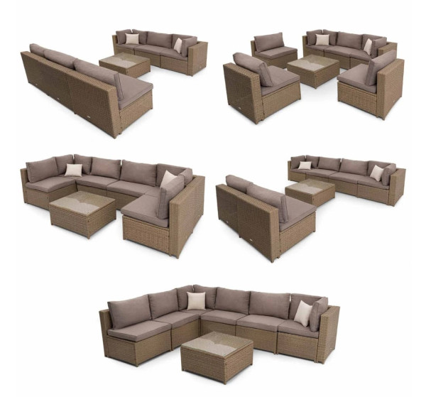 Модульный комплект садовой мебели Di Volio Torino Бежевый-1