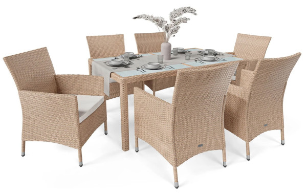 Комплект садовой мебели Di Volio VERONA 6+1 Бежевый-5