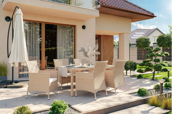 Комплект садовой мебели Di Volio VERONA 6+1 Бежевый-4