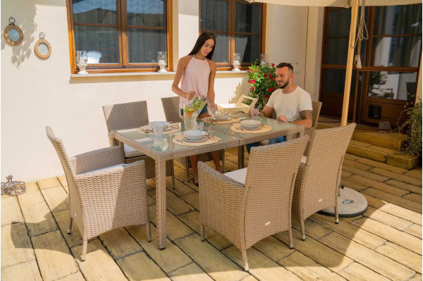 Комплект садовой мебели Di Volio VERONA 6+1 Бежевый-2