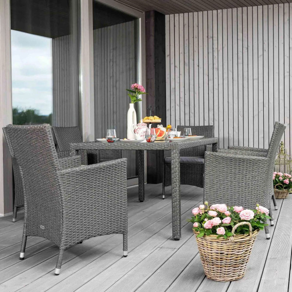 Комплект садовой мебели Di Volio VERONA 6+1 Серый-5
