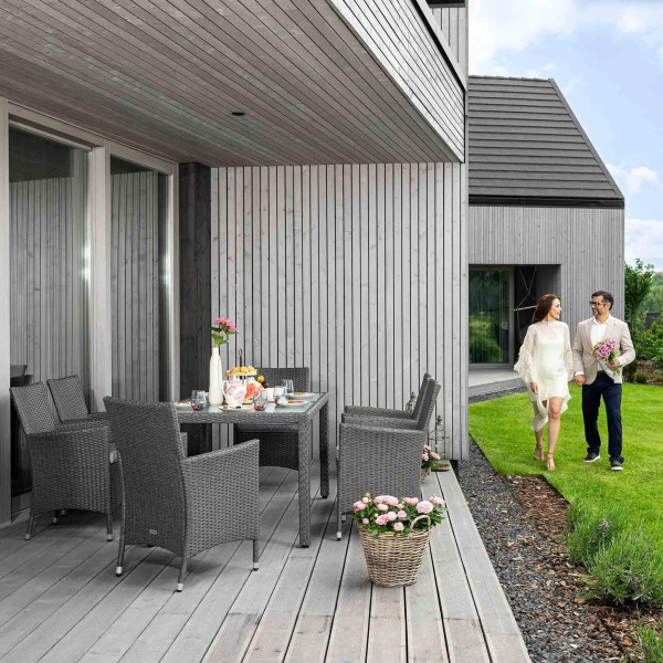 Комплект садовой мебели Di Volio VERONA 6+1 Серый-2