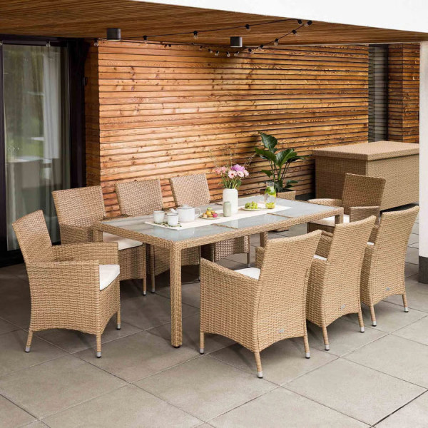 Комплект садових меблів Di Volio VERONA 8+1 Бежевий-4