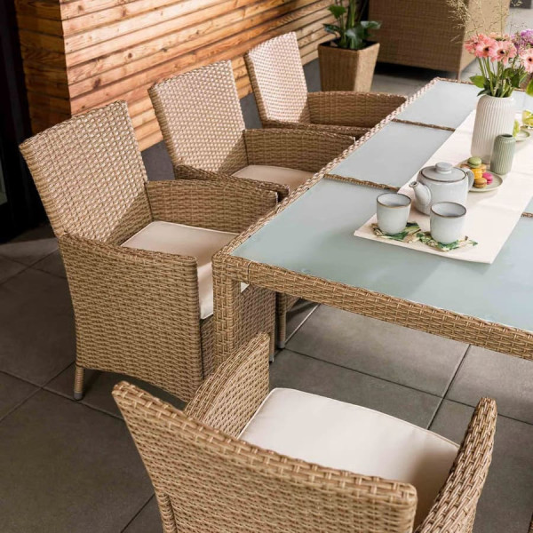 Комплект садових меблів Di Volio VERONA 8+1 Бежевий-14