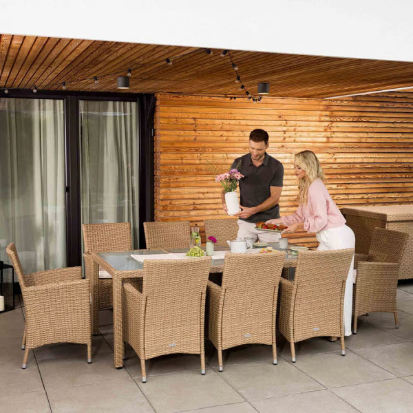 Комплект садових меблів Di Volio VERONA 8+1 Бежевий-6