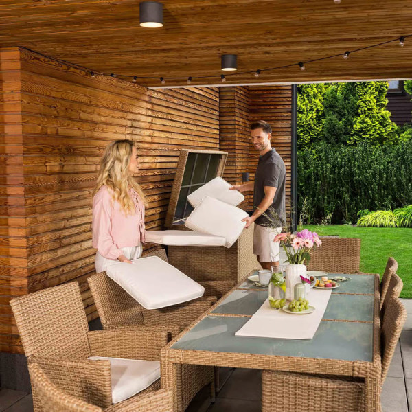 Комплект садових меблів Di Volio VERONA 8+1 Бежевий-9