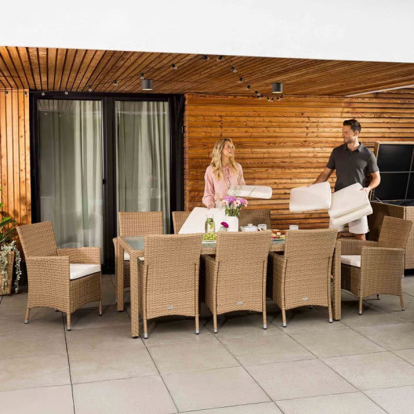 Комплект садових меблів Di Volio VERONA 8+1 Бежевий-7