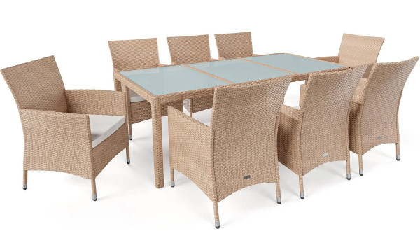 Комплект садових меблів Di Volio VERONA 8+1 Бежевий-17