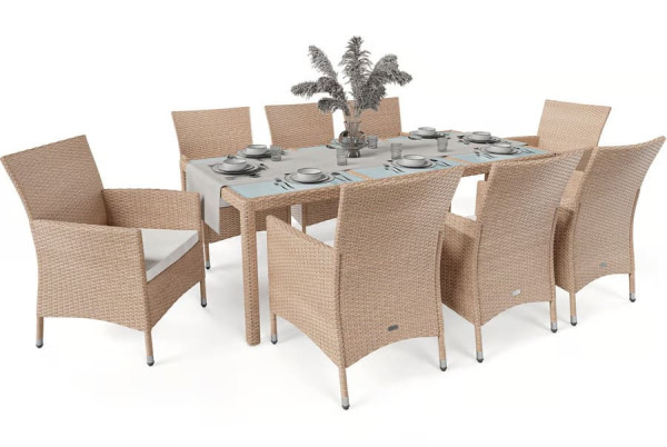 Комплект садових меблів Di Volio VERONA 8+1 Бежевий-4