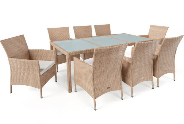 Комплект садових меблів Di Volio VERONA 8+1 Бежевий-2