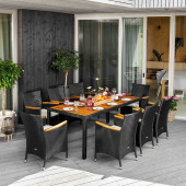 Комплект садових меблів Di Volio VERONA 8+1 Чорний/кремовий