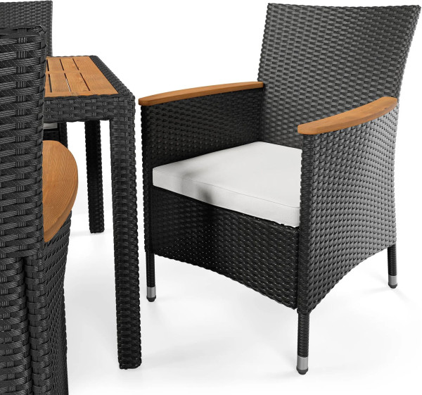 Комплект садових меблів Di Volio VERONA 8+1 Чорний/кремовий-16