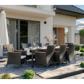 Комплект садовой мебели Di Volio VERONA 8+1 Черный/кремовый