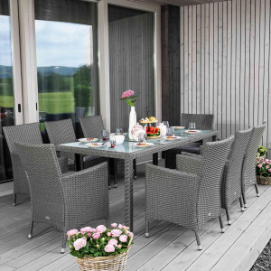 Комплект садовой мебели Di Volio VERONA 8+1 Серый