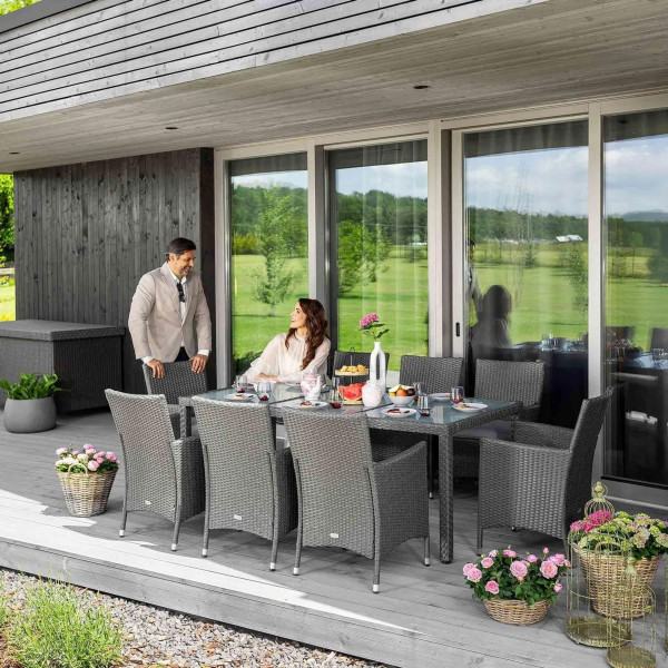 Комплект садових меблів Di Volio VERONA 8+1 Сірий-2