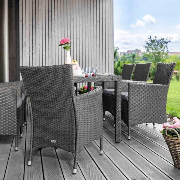 Комплект садових меблів Di Volio VERONA 8+1 Сірий-5