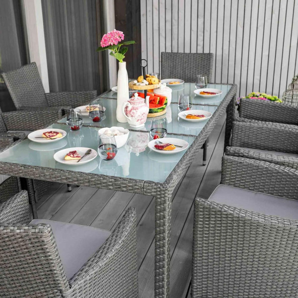 Комплект садових меблів Di Volio VERONA 8+1 Сірий-4