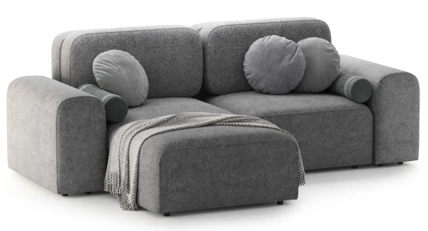 Кутовий диван 2-місний Breeze Сірий (18 Graphite)-0