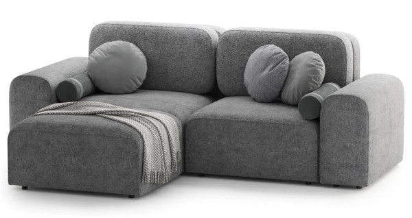 Кутовий диван 2-місний Breeze Сірий (18 Graphite)-1