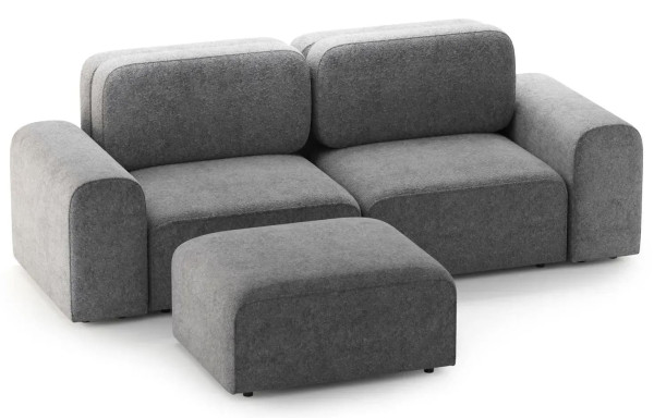 Кутовий диван 2-місний Breeze Сірий (18 Graphite)-3