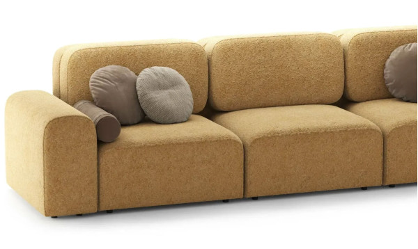 Диван 3-місний Breeze Гірчичний (Inca Gold 10)-3