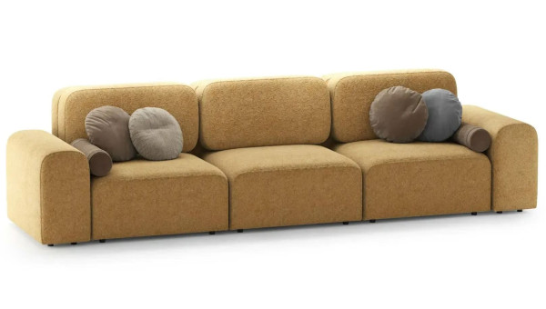 Диван 3-місний Breeze Гірчичний (Inca Gold 10)-0
