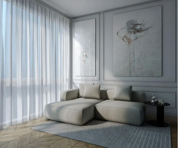 Кутовий модульний розкладний диван 2-місний Glory Бежевий-1