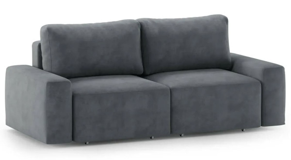Розкладний прямий диван 2-місний Sunset Сірий (Teddy18)-0