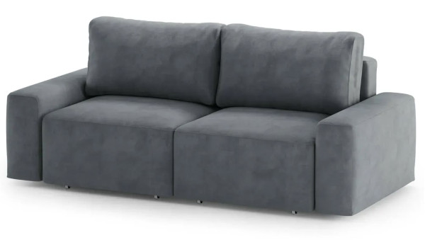 Розкладний прямий диван 2-місний Sunset Сірий (Teddy18)-1