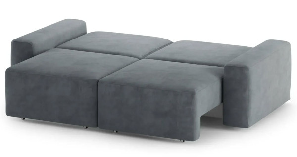 Розкладний прямий диван 2-місний Sunset Сірий (Teddy18)-5