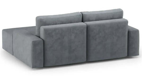 Розкладний прямий диван 2-місний Sunset Сірий (Teddy18)-6