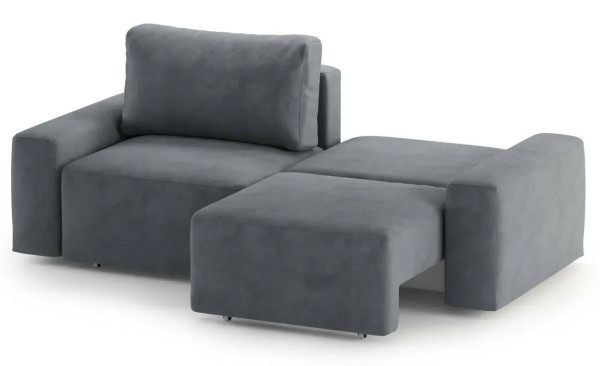 Розкладний прямий диван 2-місний Sunset Сірий (Teddy18)-3