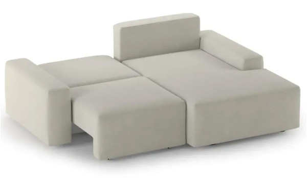 Розкладний диван кутовий 2-місний Sunset Сірий (Teddy 24)-5