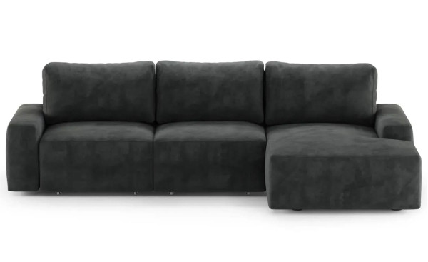 Раскладной диван угловой 3-местный Sunset Серый (Teddy 20)-1