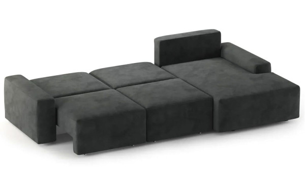 Раскладной диван угловой 3-местный Sunset Серый (Teddy 20)-5