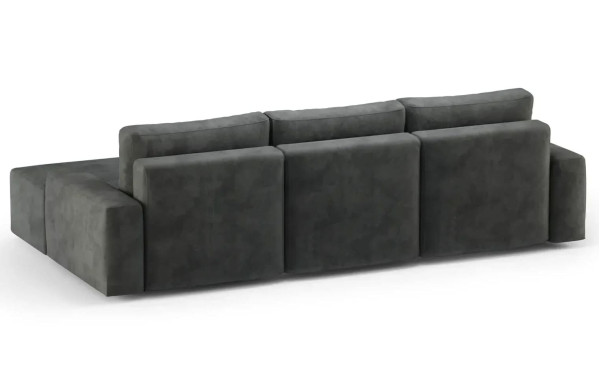 Раскладной диван угловой 3-местный Sunset Серый (Teddy 20)-6