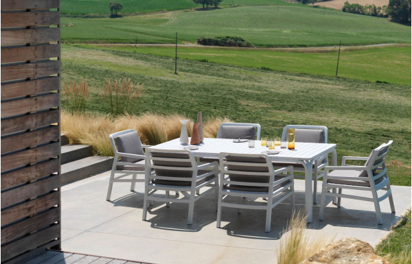 Крісло Nardi Aria Bianco Grigio Sunbrella-1