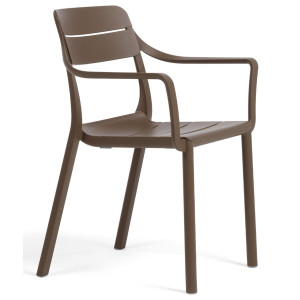 Пластиковый садовый стул Nardi CASSIA ARMCHAIR TABACCO