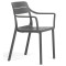 Пластиковый садовый стул Nardi CASSIA ARMCHAIR BASALTO-0-thumb
