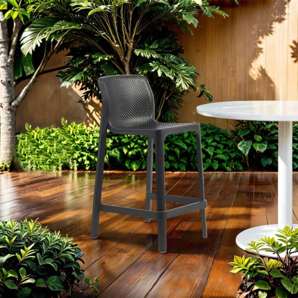 Напівбарний стілець NARDI Net Stool Mini Antracite-1