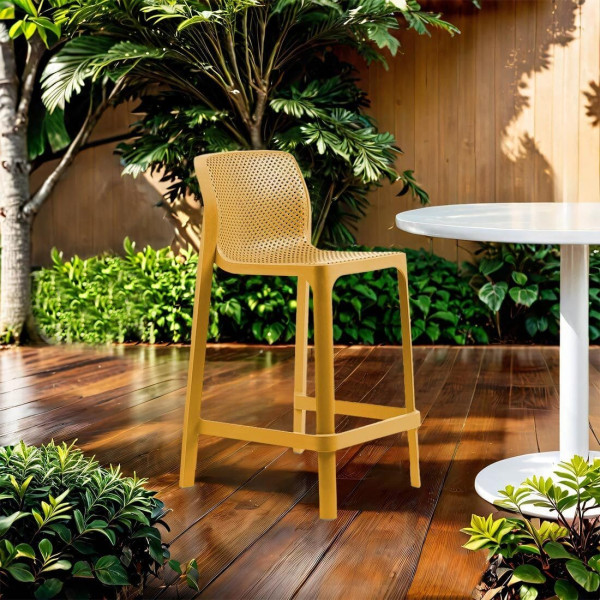 Полубарный стул NARDI Net Stool Mini Senape-1