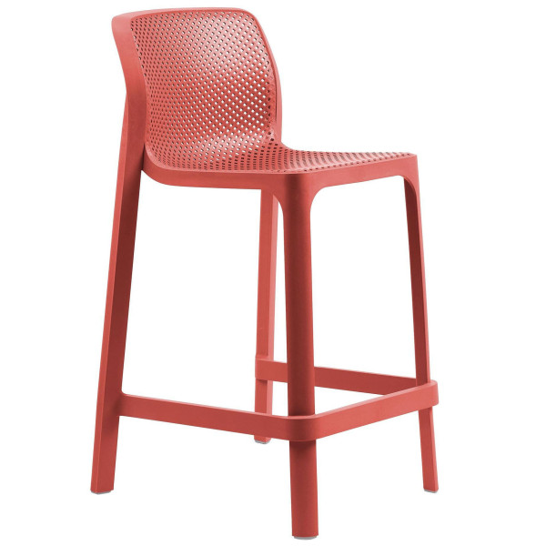 Полубарный стул NARDI Net Stool Mini Corallo-0