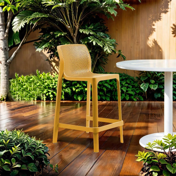Полубарный стул NARDI Net Stool Mini Senape-1