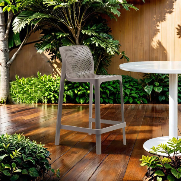 Напівбарний стілець NARDI Net Stool Mini Tortora-1