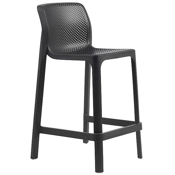 Полубарный стул NARDI Net Stool Mini Antracite-0