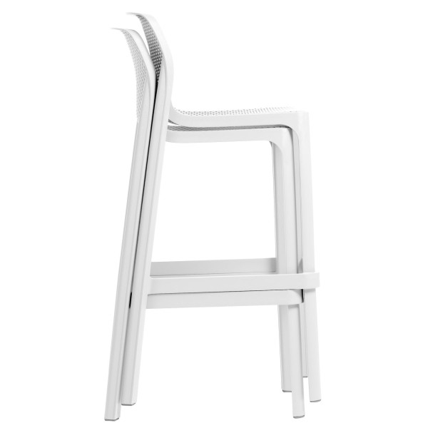 Барний стілець NARDI Net Stool Bianco-2