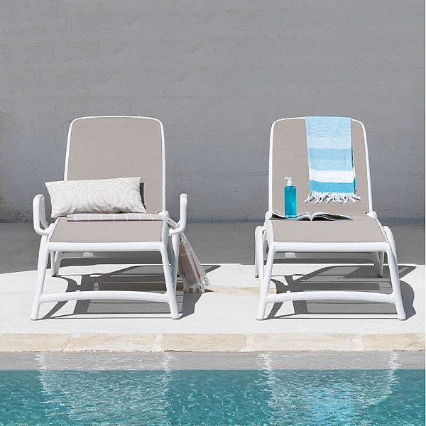 Шезлонг Nardi Atlantico Bianco Celeste-5