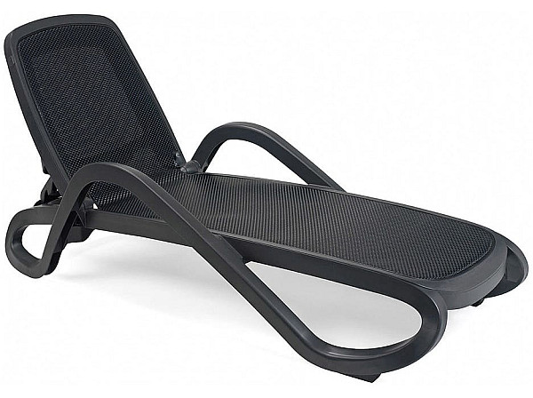 Шезлонг з підлокітниками Nardi Alfa Antracite Trama Antracite-0