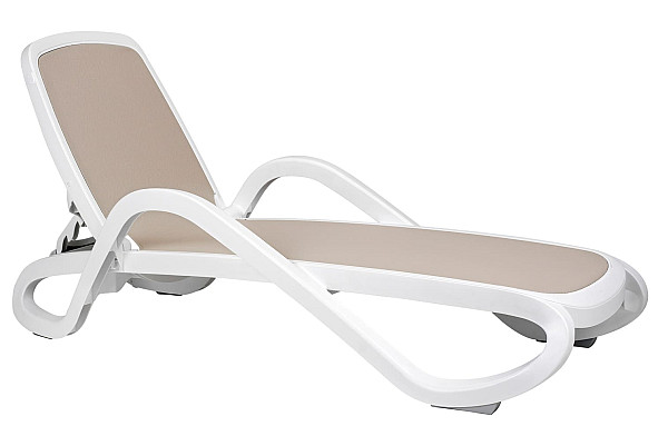 Шезлонг з підлокітниками Nardi Alfa Bianco Tortora-0